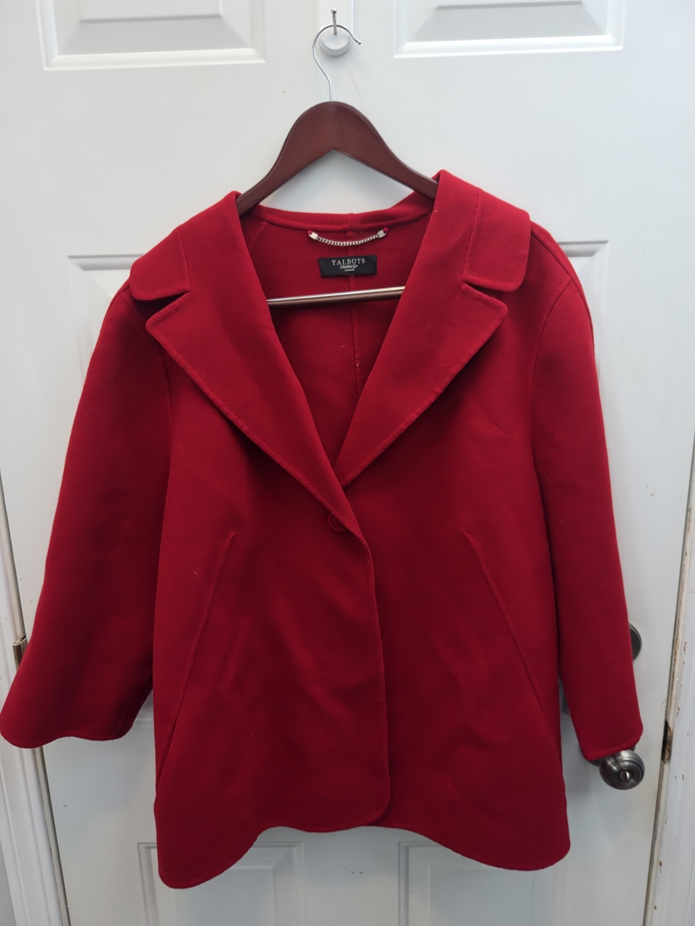 Talbots Red Wool Blend Women's Coat